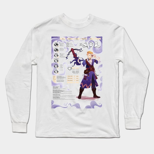 Character Sheet D&D Long Sleeve T-Shirt by Housepainter